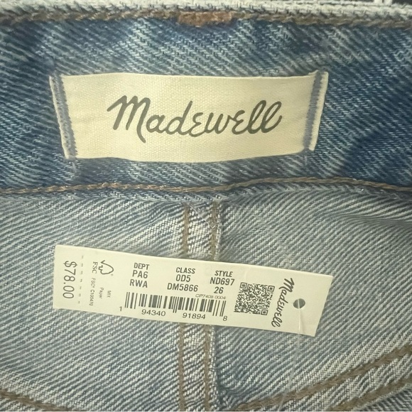NWT Madewell Relaxed Denim Shorts - Picture 3 of 6